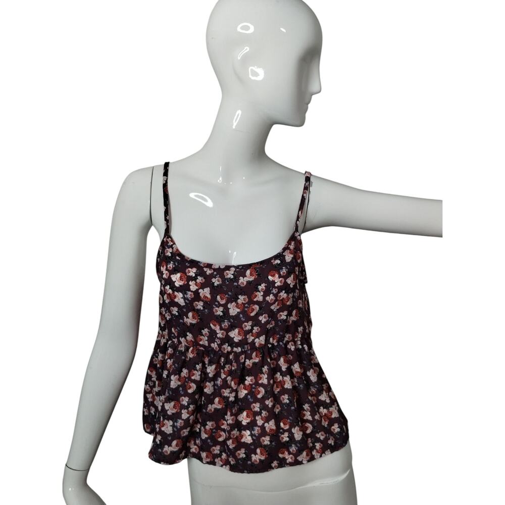 Y2K Living Doll Women's‎ size Small Floral Babydoll Boho Flowy Summer Top USA